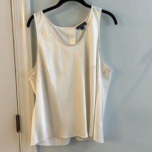 JCrew Ivory Sleeveless Shell Top, Size XXL